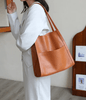Minimalistic Shoulder Leather Bag™ | Snygg axelremsväska med gott om utrymme