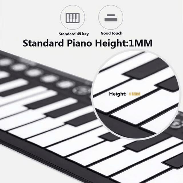 Keyboard Hand Rools Hand Roll Portable Keyboard™| Upprullningsbart keyboard med 49 tangent ...