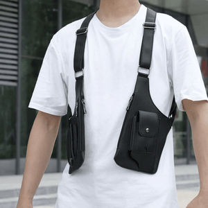 Anti-theft Tactical Leather Bag™ | Axelremsväska för män