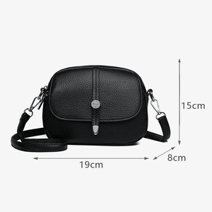 Crossbody Leather Lightweight Bag 'Aurora'™ | Stilren axelremsväska