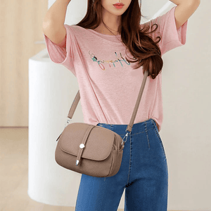 Crossbody Leather Lightweight Bag 'Aurora'™ | Stilren axelremsväska