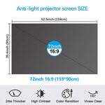 Anti-Light 4K Projector Screen (16:9)™ | För bästa bildkvalitet!