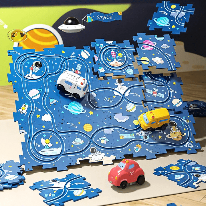 DIY Race Track Puzzle™ | Racerbana och pussel i 1